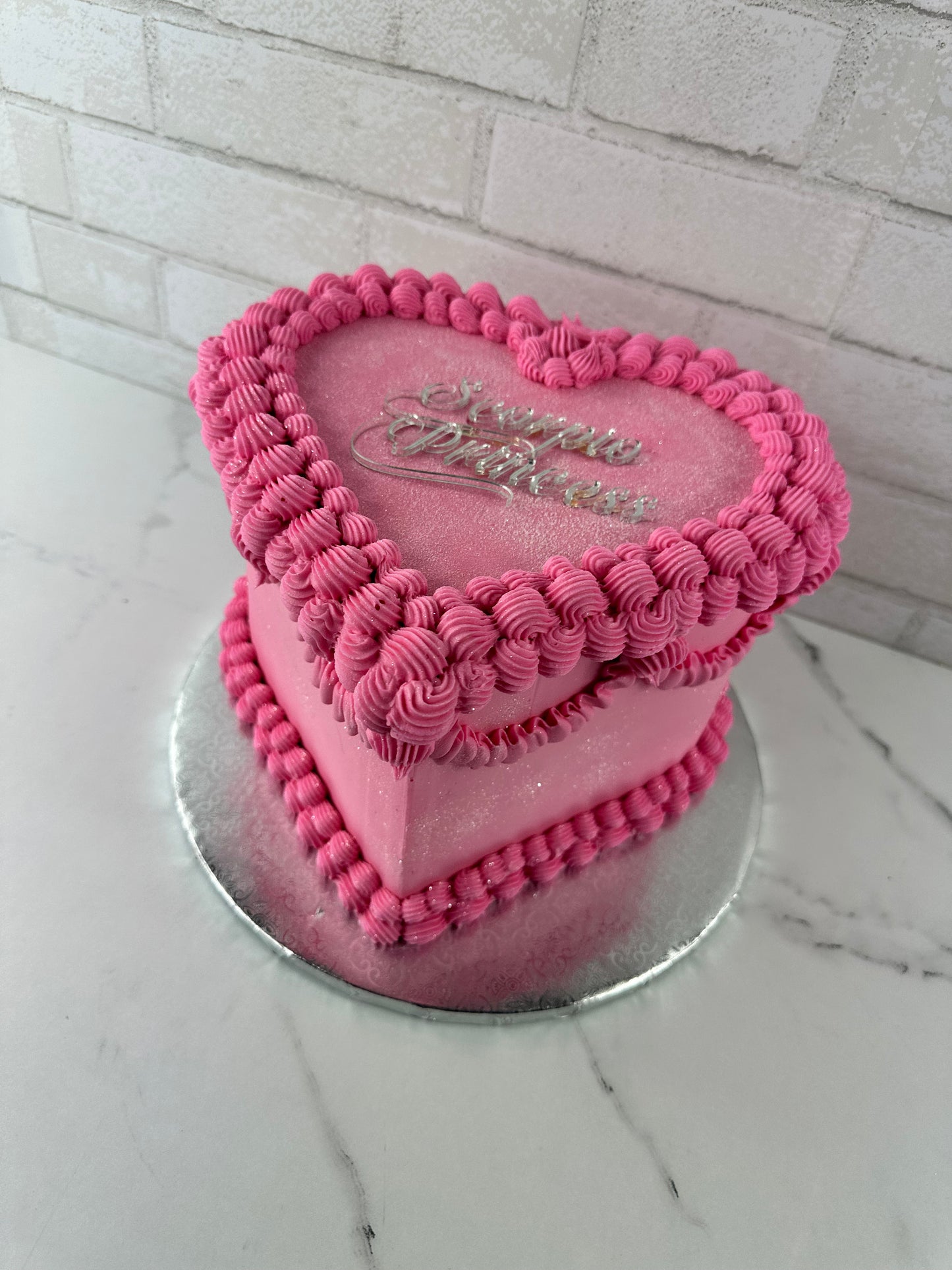 6" 2 LAYER HEART CAKE VALENTINES DAY