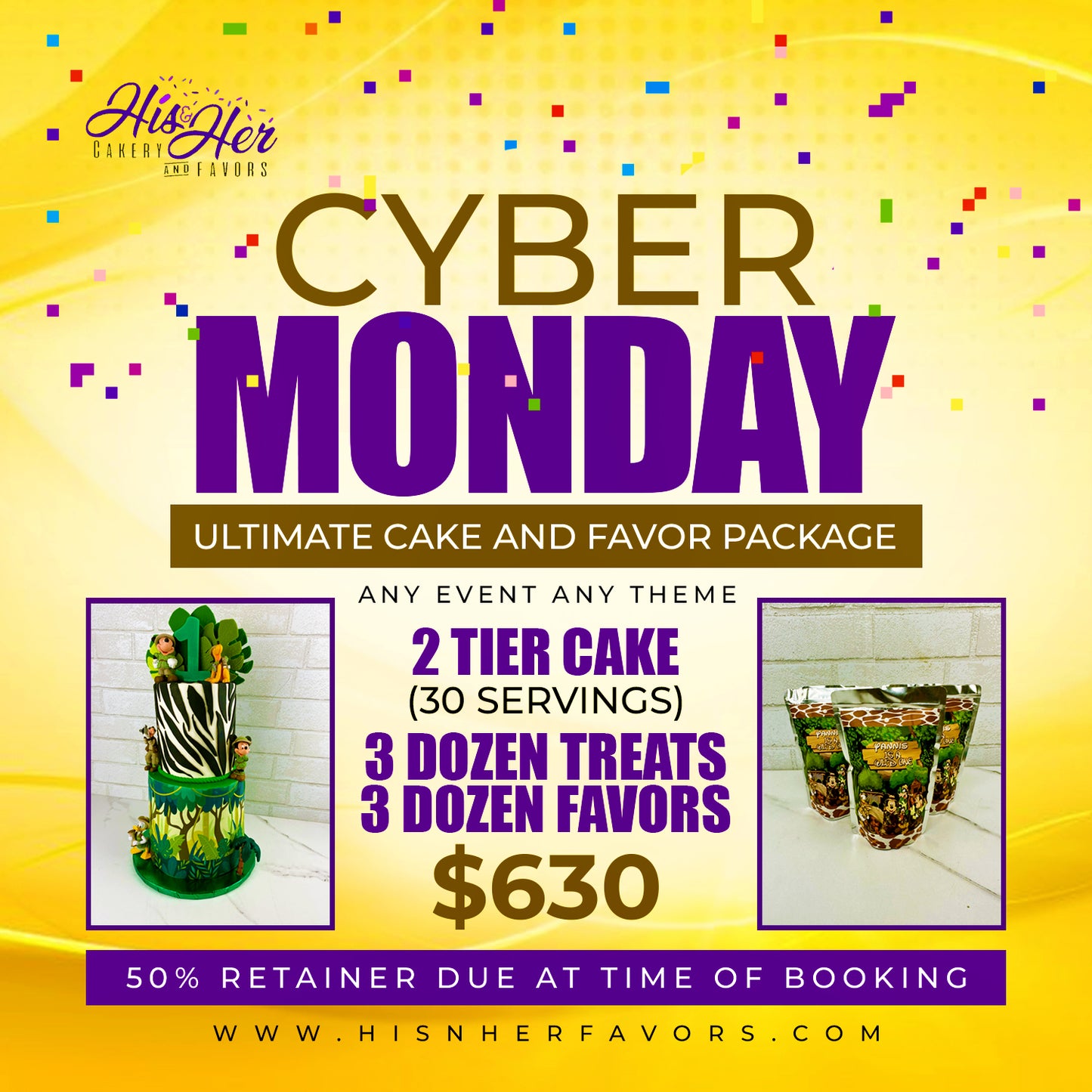 Ultimate Cake|Treat|& Favors Package ( Cyber Monday Deal )